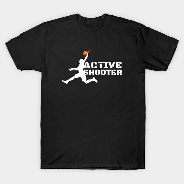 Active Shooter Basketball T-Shirt by DMS DESIGN